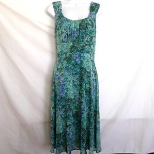 Connected Apparel Floral Midi Dress Flowy 10